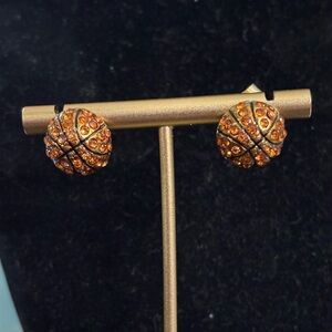 Basketball Rhinestone Earrings